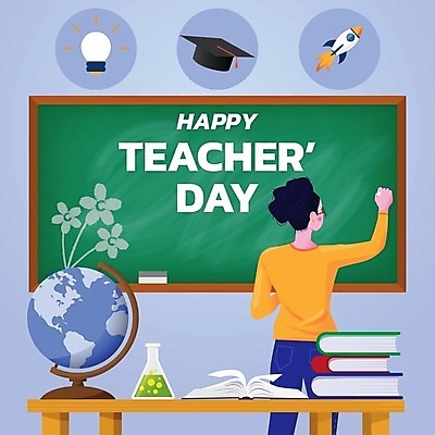 EPS 해외이미지 학생 일러스트 학교 교사 칠판 축하 해외일러스트 직업 교육 컨셉 파일형식 벡터 이미지허브