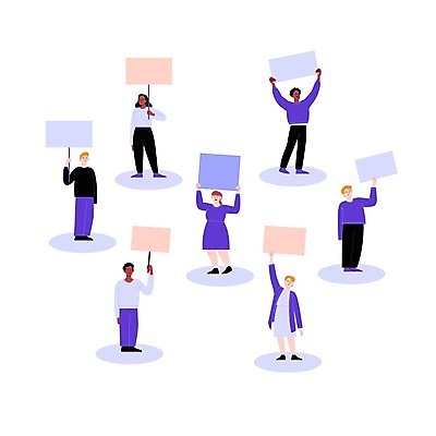 EPS 해외이미지 캐릭터 배너 여자 남자 포스터 종이 포즈 이동 일러스트 비즈니스 거리 함께함 사람 축제 공백 자유 분노 잡기 그룹 플랫 민주주의 충돌 반대 혁명 소셜 스트라이크 시범 운동가 위기 정치 집회 항의 해외일러스트 일러캐릭터 감정 컨셉 모션 파일형식 벡터 이미지허브