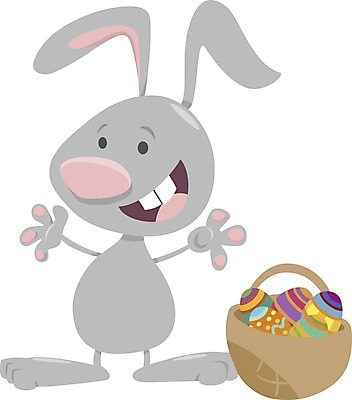 EPS 해외이미지 한마리 동물캐릭터 일러스트 사람없음 바구니 토끼 부활절계란 해외일러스트 일러캐릭터 동물 캐릭터 1 포유류 부활절 반려동물 계란 파일형식 벡터 이미지허브