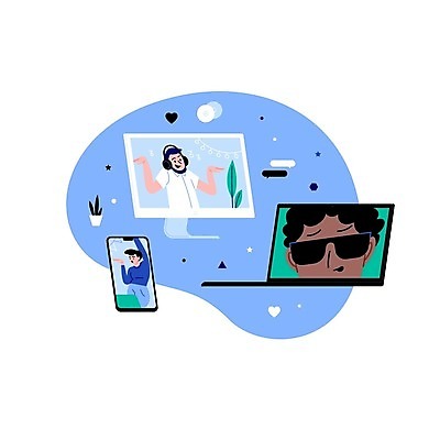 EPS 해외이미지 교육 얼굴 선 음악 인터넷 일러스트 통신 관계 회의 사람 파티 스크린 모니터 모임 축하 춤 네트워크 플랫 바이러스 연결 DJ 부름 온라인 동영상 고립 엘리먼트 프리랜서 해외일러스트 직업 컨셉 비즈니스 모션 문화예술 이벤트 신체부위 컴퓨터 파일형식 벡터 이미지허브