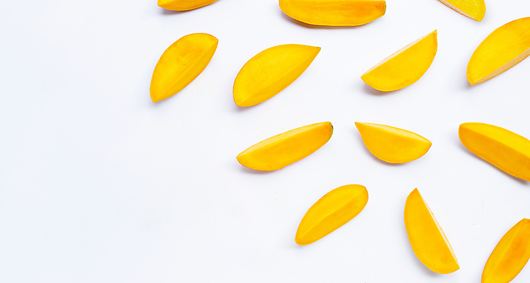 포토 JPG 해외이미지 단면 실내 사람없음 여러개 열대과일 흰배경 망고 과일조각 해외포토 조각 다수 백그라운드 과일 내부 흰색 파일형식 이미지허브