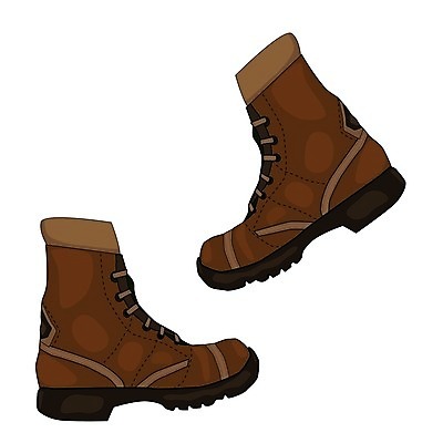 EPS 해외이미지 여행 신발 일러스트 부츠 사람없음 갈색 트래킹 캠핑 하이킹 업무 가죽 병정 해외일러스트 컬러 레저 작업 파일형식 벡터 이미지허브