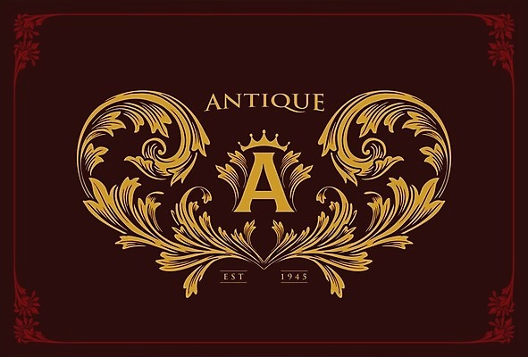 EPS 해외이미지 디자인 일러스트 프레임 사람없음 앤티크 화려 클래식 우아함 복고 A 바로크 스타일 해외일러스트 알파벳 컨셉 파일형식 벡터 이미지허브
