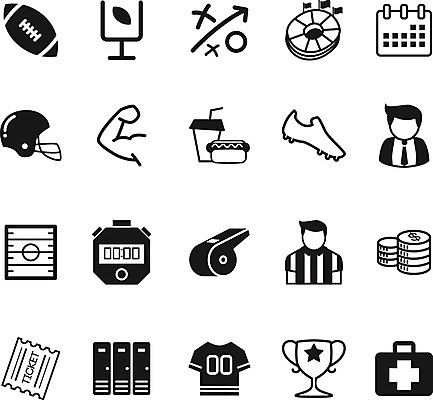 EPS 해외이미지 스포츠 셔츠 일러스트 비즈니스 공 놀이 축구선수 건강 컴퓨터그래픽 세트 달리기 검은색 미식축구 축구 미국 경쟁 게임 티켓 심판 계획 호루라기 트로피 심볼 핫도그 골 저지 착륙 쿼터백 해외일러스트 음식 컬러 컨셉 상의 북아메리카 모션 운동선수 패스트푸드 그래픽 구기 상_우승 파일형식 벡터 이미지허브