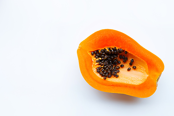 포토 JPG 해외이미지 단면 실내 씨앗 사람없음 한개 열대과일 흰배경 파파야 해외포토 식물 1 백그라운드 과일 내부 흰색 파일형식 이미지허브