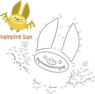 EPS 해외이미지 동물 길 어린이 선 일러스트 책 숫자 게임 점 퍼즐 그리기 연결 그림 박쥐 미로 시트 해외일러스트 문자 포유류 모션 놀이 사람 파일형식 벡터 이미지허브