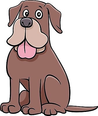 EPS 해외이미지 캐릭터 일러스트 앉기 사람없음 반려동물 갈색 귀여움 개 만화 해외일러스트 일러캐릭터 동물 컬러 컨셉 포유류 모션 파일형식 벡터 이미지허브