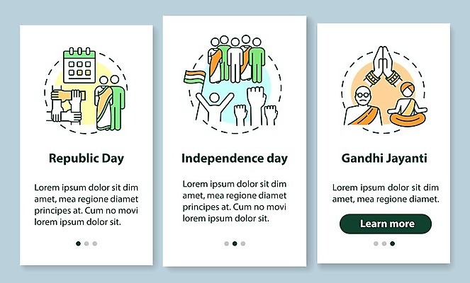 EPS 해외이미지 템플릿 전통 디자인 배너 종교 문화 일러스트 텍스트 모바일 휴가 사람없음 그래픽 디지털 인포그래픽 어플리케이션 레이아웃 페이지 온라인 단계 UI 독립기념일 인도식 인터페이스 전국 해외일러스트 기념일 독립 파일형식 벡터 이미지허브