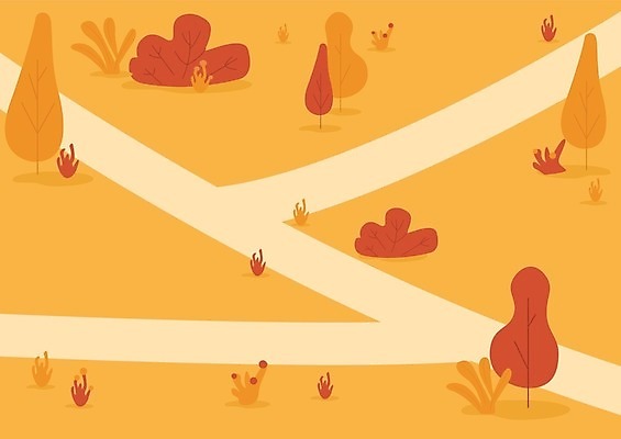 EPS 해외이미지 백그라운드 일러스트 단풍나무 풍경 사람없음 주황색 산책로 가을 풀 해외일러스트 나무 식물 계절 길 컬러 단풍 파일형식 벡터 이미지허브