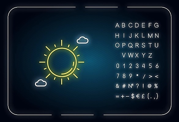 EPS 해외이미지 구름 알파벳 일러스트 날씨 타이포그라피 사람없음 파란색 태양 숫자 달러 유로 물음표 퍼센트 느낌표 네온 특수문자 파운드 골뱅이기호 해외일러스트 자연요소 문자 기호 영어 컬러 돈 특수기호 파일형식 벡터 이미지허브