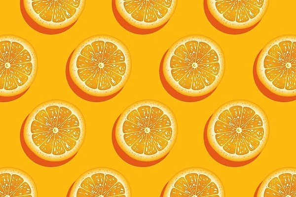EPS 해외이미지 백그라운드 패턴 오렌지 일러스트 사람없음 주황색 슬라이스 해외일러스트 컬러 무늬 과일 파일형식 벡터 이미지허브