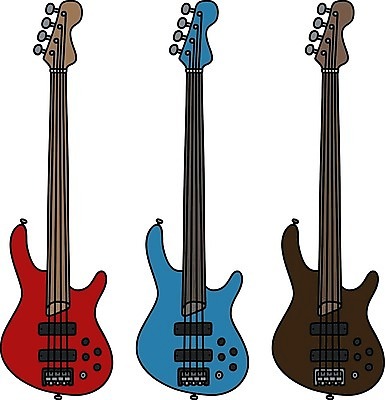 EPS 해외이미지 줄 음악 일러스트 여러명 목재 빨간색 파란색 갈색 소리 기구 기타 악단 만화 재즈 뮤지컬 베이스 블루스 팝 해외일러스트 나무 컬러 다수 재료 현악기 문화예술 사람 파일형식 벡터 이미지허브