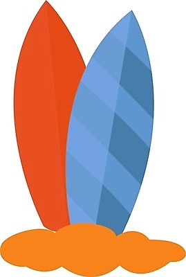 EPS 해외이미지 일러스트 사람없음 서핑보드 서핑 심플 해외일러스트 수상스포츠 보드_스포츠 파일형식 벡터 이미지허브