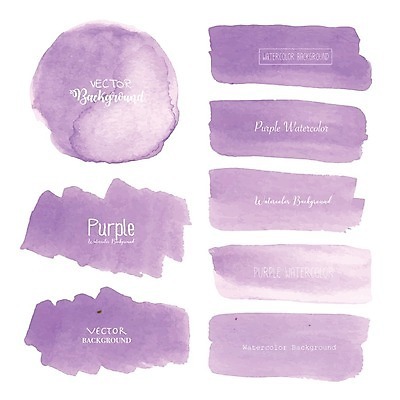 EPS 해외이미지 백그라운드 일러스트 붓터치 수채화 사람없음 보라색 번짐 해외일러스트 컬러 파일형식 벡터 효과 이미지허브