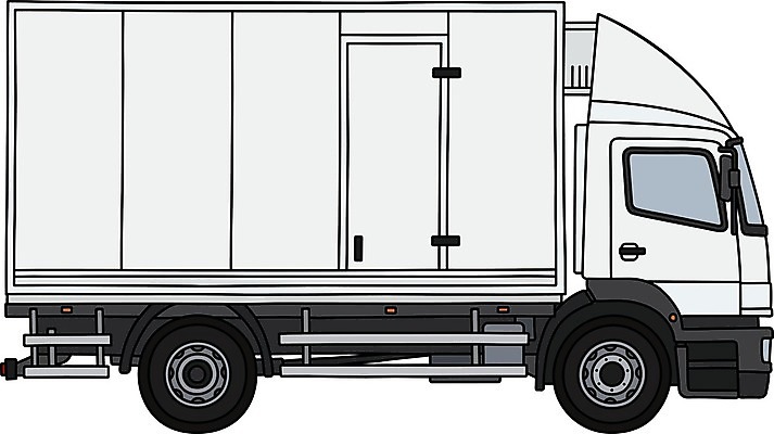 EPS 해외이미지 일러스트 자동차 사람없음 흰색 클래식 컨테이너 화물트럭 해외일러스트 산업 육상교통 컬러 컨셉 트럭 파일형식 벡터 이미지허브