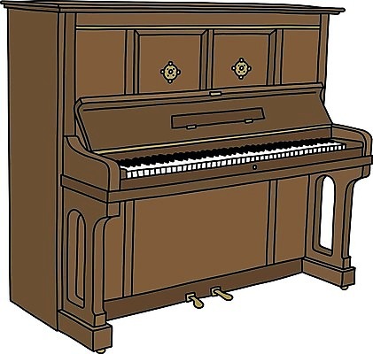 EPS 해외이미지 음악 일러스트 목재 갈색 음악가 기구 키보드 오픈 만화 복고 재즈 놋쇠 뮤지컬 옛날 해외일러스트 나무 직업 컬러 재료 문화예술 파일형식 벡터 이미지허브