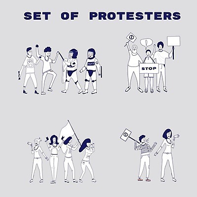 EPS 해외이미지 캐릭터 배너 여자 남자 선 캠페인 포즈 이동 일러스트 함께함 서기 미소 사람 소년 세트 축제 공백 방 자유 잡기 그룹 군중 만화 투표 민주주의 수집 사인 보따리 반대 혁명 고립 소셜 스트라이크 시범 운동가 정치 집회 항의 해외일러스트 일러캐릭터 어린이 컨셉 모션 표정 선거 파일형식 벡터 이미지허브