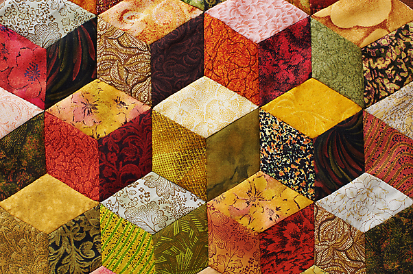 포토 JPG 해외이미지 전통 디자인 조각 백그라운드 패턴 오렌지 기술 취미 사람없음 가로 빨간색 초록색 컬러풀 갈색 노란색 직물 면 화려 바느질 자르기 큐브 질감 다이아몬드 마름모 퀼트 핸드메이드 해외포토 도형 컬러 컨셉 무늬 과일 모션 보석 파일형식 이미지허브