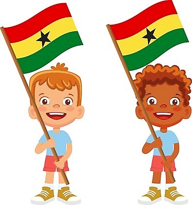 EPS 해외이미지 클립아트 손 배너 물결 어린이 일러스트 소년 깃발 심볼 깃대 가나 해외일러스트 남자 사람 신체부위 파일형식 벡터 서아프리카 아프리카 나라 이미지허브