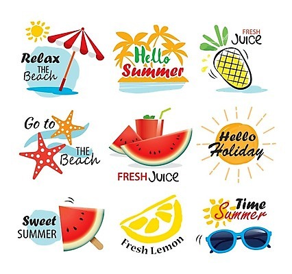EPS 해외이미지 영어 스티커 일러스트 불가사리 수박 사람없음 세트 선글라스 야자수 태양 라벨 파라솔 레몬 파인애플 손그림 수박주스 해외일러스트 자연요소 나무 문자 안경 과일 극피동물 프레임 과일주스 열대과일 파일형식 벡터 이미지허브