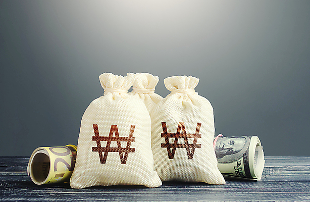 포토 JPG 해외이미지 지폐 돈 회색배경 사람없음 금융 경제 글로벌 달러 유로 원화 돈자루 돈다발 해외포토 백그라운드 회색 재산 파일형식 이미지허브