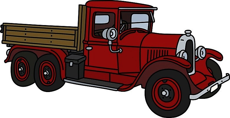 EPS 해외이미지 일러스트 자동차 사람없음 트럭 빈티지 클래식 복고 클래식카 해외일러스트 육상교통 컨셉 승용차 파일형식 벡터 이미지허브