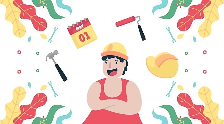 EPS 해외이미지 남자 잎 일러스트 노동자 작업복 한명 웃음 상반신 성인 팔짱 달력 스패너 안전모 톱니바퀴 롤러 근로자의날 성인남자한명만 해외일러스트 식물 직업 1 옷 기념일 모션 표정 사람 공구 헬멧 안전장비 남자한명만 성인남자만 파일형식 벡터 이미지허브