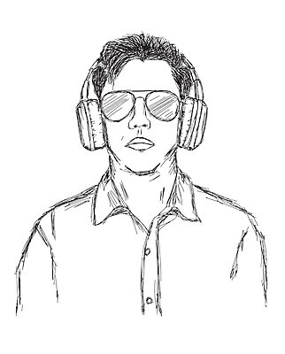 EPS 해외이미지 남자 음악 이어폰 일러스트 고글 실내 미술 사람 성인 선글라스 헤드폰 낙서 스케치 무선전화기 그림 오디오 손그림 블루투스 해외일러스트 안경 음향기기 문화예술 내부 전자제품 전화기 파일형식 벡터 이미지허브