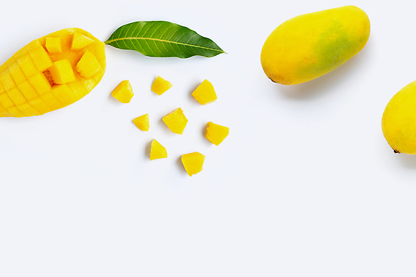 포토 JPG 해외이미지 잎 단면 실내 사람없음 열대과일 흰배경 망고 과일조각 카피스페이스 해외포토 식물 조각 백그라운드 과일 내부 공백 흰색 파일형식 이미지허브