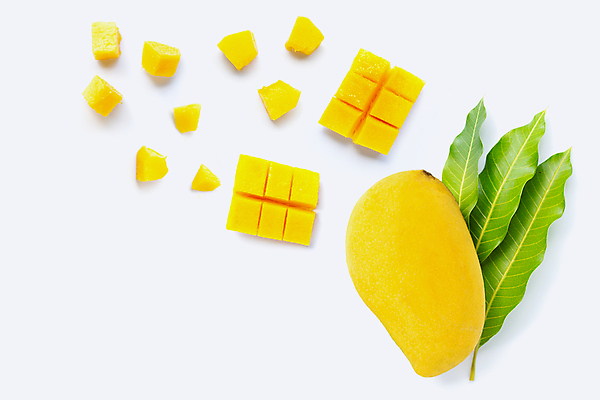 포토 JPG 해외이미지 잎 실내 사람없음 열대과일 흰배경 망고 과일조각 해외포토 식물 조각 백그라운드 과일 내부 흰색 파일형식 이미지허브