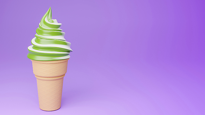 포토 JPG 해외이미지 백그라운드 사람없음 3D 콘아이스크림 소프트아이스크림 카피스페이스 녹차맛 해외일러스트 아이스크림 공백 맛 녹차 디지털합성 파일형식 이미지허브