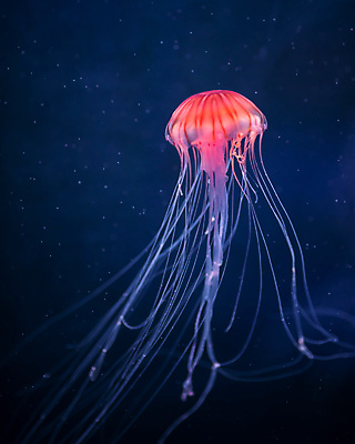 포토 JPG 해외이미지 한마리 분홍색 사람없음 바닷속 수중동물 자포동물 해파리 해외포토 동물 1 컬러 수중 파일형식 이미지허브