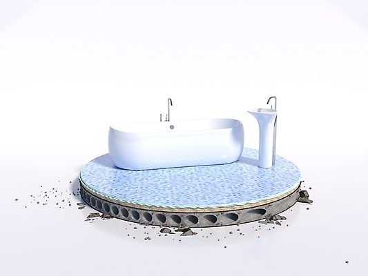 포토 JPG 해외이미지 라이프스타일 디자인 벽 가구 일러스트 건축양식 부분 새로움 바닥 아파트 주택 실내 통 사람없음 장식 파란색 3D 우주 목욕 욕실 흰색 원형 플랫 고급 우아함 위생 빨래 타일 싱크대 수도꼭지 만들기 변기통 스타일 미니멀리스트 해외포토 도형 건축 컬러 생활용품 컨셉 가사 모션 내부 건물 생활 청결 디지털합성 개수대 파일형식 이미지허브