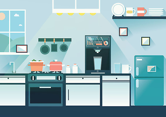 접시 일러스트 주방용품 선반 사람없음 인테리어 주방 프라이팬 가스레인지 냄비 스마트 싱크대 냉장고 정수기 국내일러스트 AI파일 식기 디자인 가구 생활용품 컨셉 가전제품 레인지 솥 개수대 파일형식 벡터