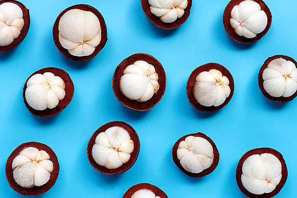 포토 JPG 해외이미지 패턴 단면 실내 사람없음 여러개 열대과일 파란배경 망고스틴 해외포토 다수 백그라운드 무늬 과일 내부 파란색 파일형식 이미지허브