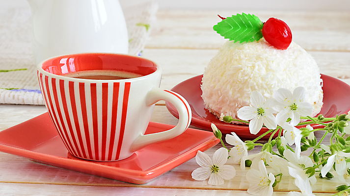 포토 JPG 해외이미지 열매 꽃 커피 티타임 사람없음 케이크 달콤 커피잔 코코넛 해외포토 식물 음료 과일 휴식 디저트 잔 맛 파일형식 이미지허브