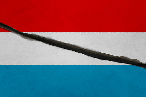 포토 JPG 해외이미지 디자인 배너 벽 백그라운드 사람없음 깃발 그리기 틈 균열 선거 심볼 붕괴 다리찢기 그런지 룩셈부르크 위기 전국 해외포토 모션 민주주의 서유럽 파일형식 이미지허브