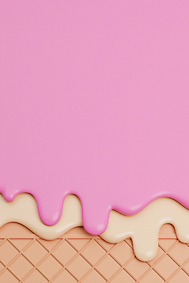 포토 JPG 해외이미지 백그라운드 사람없음 3D 흐름 액체 아이스크림콘 딸기아이스크림 바닐라아이스크림 카피스페이스 해외포토 컨셉 아이스크림 공백 디지털합성 콘 파일형식 이미지허브