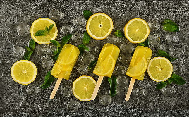 포토 JPG 해외이미지 아이스크림 사람없음 노란색 얼음 시원함 레몬 허브 막대아이스크림 해외포토 자연요소 식물 컬러 과일 디저트 파일형식 이미지허브