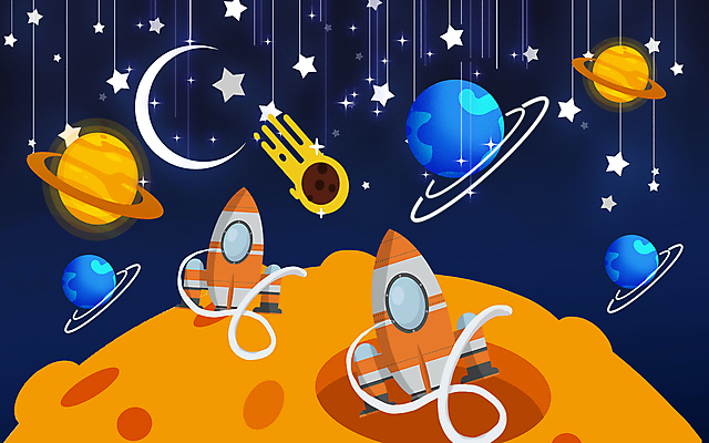 포토 JPG 해외이미지 디자인 별 백그라운드 벽지 하늘 사람없음 파란색 우주 행성 로켓 달 운석 어린이용 해외포토 자연요소 컬러 파일형식 이미지허브