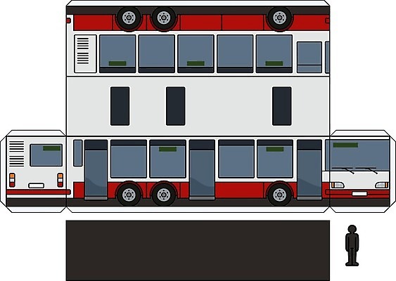 EPS 해외이미지 종이 일러스트 사람모양 사람없음 빨간색 회색 설계도 시내버스 해외일러스트 모양 컬러 버스 건설업 파일형식 벡터 이미지허브