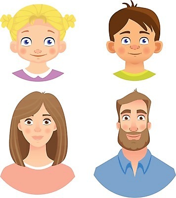 EPS 해외이미지 여자 남자 감정 어린이 인물캐릭터 일러스트 표정 소년 여러명 상반신 성인 세트 호러 해외일러스트 일러캐릭터 캐릭터 다수 사람 공포 파일형식 벡터 이미지허브