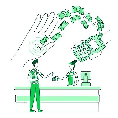 EPS 해외이미지 전신 손 여자 남자 지폐 일러스트 무선통신 정보기술 상반신 성인 두명 신체부위 초록색 꼬리표 메모리칩 스마트 라인아트 결제 단말기 편리함 프로세서 성인만 해외일러스트 선 컬러 컨셉 돈 통신 기술 사람 라벨 부속품 파일형식 벡터 이미지허브