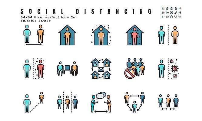 EPS 해외이미지 일러스트 가이드 거리 주택 건강 사람 우주 인사 그룹 환경오염 플랫 바이러스 닫기 질병 위험 사인 예방 윤곽 감염 번짐 일반 고립 소셜 팁 해외일러스트 직업 컨셉 의학 모션 건물 예절 파일형식 벡터 효과 이미지허브