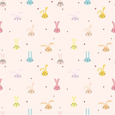 EPS 해외이미지 캐릭터 백그라운드 패턴 일러스트 사람없음 토끼 해외일러스트 일러캐릭터 무늬 포유류 반려동물 파일형식 벡터 이미지허브