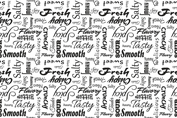 EPS 해외이미지 디자인 배너 음료 음식 백그라운드 컨셉 패턴 일러스트 캘리그라피 텍스트 벽지 미술 타이포그라피 그래픽 단어 검은색 회색 흰색 기록 신선 투명 연기 달콤 맛 매끈함 크림 묘사 만족 질감 매움 입가심 짠맛 필기체 억울 해외일러스트 문자 감정 컬러 무늬 문화예술 감각 파일형식 벡터 이미지허브