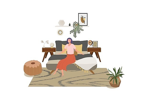 EPS 해외이미지 캐릭터 라이프스타일 디자인 여자 행복 일러스트 휴식 주택 직장 실내 사람 앉기 그래픽 소파 침실 방 침대 잠 플랫 디자이너 만화 책상 리빙 고립 해외일러스트 일러캐릭터 직업 감정 가구 컨셉 의자 회사 모션 내부 건물 생활 파일형식 벡터 이미지허브