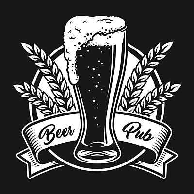 EPS 리본 일러스트 맥주 사람없음 검은색 흐름 원형 심볼 보리 맥주잔 맥주거품 국내일러스트 도형 컬러 컨셉 술잔 곡류 주류 거품 파일형식 벡터 이미지허브