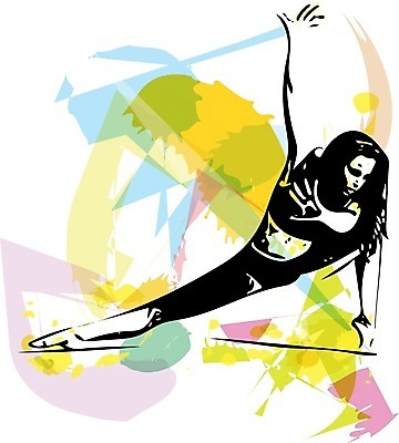 EPS 해외이미지 여자 일러스트 요가 건강 한명 사람 성인 요가자세 필라테스 성인여자한명만 해외일러스트 1 웰빙 포즈 운동 여자한명만 성인여자만 파일형식 벡터 이미지허브