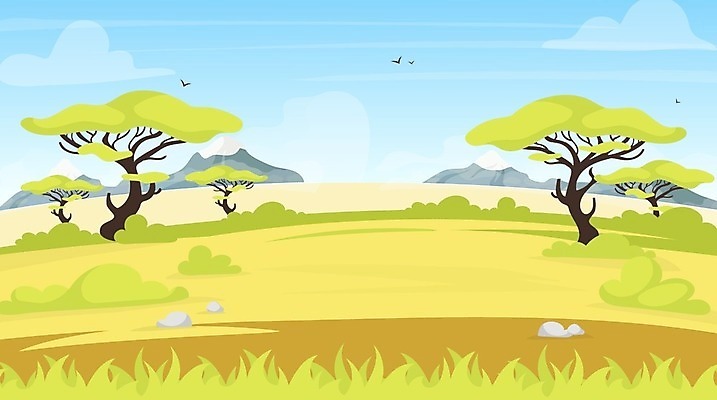 EPS 해외이미지 나무 구름 줄기 잎 일러스트 조류 초원 사람없음 조약돌 해외일러스트 자연요소 식물 동물 돌_바위 파일형식 벡터 이미지허브